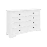 Celosia Dresser 8 Chest of Drawers Bedroom Acacia Timber Storage Cabinet - White