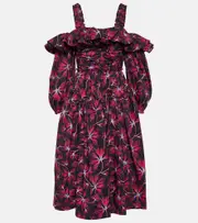 [Ulla Johnson] Ulla Johnson Caprice floral cotton poplin midi dress AU 6 purple