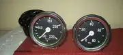 Willys MB Jeep Ford GPW CJ Temperature Oil Pressure Gauge chrome Bezel