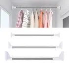 Spring Tension Curtain Rod Adjustable Length for Kitchen, Bathroom, Cupboard,