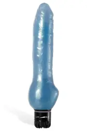 Adam and Eve Blue Dolphin Vibrating Dildo
