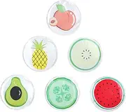 6pcs Fruit Eye Patch Pineapple Lemons Ice Eye Mask Eye Ice Pads Cold Eye Pads Sleeping Eye Pad Eye Cooling Gels Summer Eye Patches Round Eye Patches Cooling Eye Pad Liquid Gel