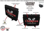 AAR 3 Row Black Finish Radiator Lowhose Pass 24" for 1967-1970 Cougar XR7 (for: Ford)
