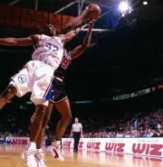 Philadelphia 76ers Jerry Stackhouse vs Chicago Bulls Dennis Rodman- Old Photo