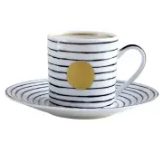 Bernardaud Aboro Espresso cup and saucer