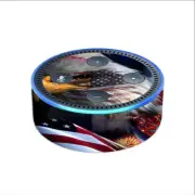 Skin Decal for Amazon Echo Dot (2nd gen) / USA Bald Eagle in Flag