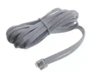 PS11459 Cable PSL PCB 3M RJ12 Plug to RJ12 6P6C White HTC-TEL425 : RoHS