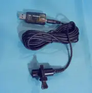 Podcast Microphone & Sound Card with Lapel Clip, 3.5mm stereo jack, 10 ft. Cord