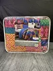 Misha Cotton Reversible Patchwork Boho Quilt. 3 Piece Set Machine Washable.
