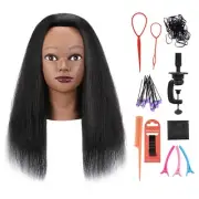 100% real head Mannequin Head, 16" Mannequin Manikin Training Practice Braidi...