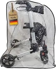 Fabacare Rollator Protective Cover, Walker Cover, Weatherproof Canopy, Tarpaulin, Rollator Weather Protection, Transparent Plastic, Universal Fit