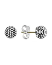 Lagos Sterling Silver Beaded Earrings, 10mm