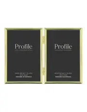 [Profile Australia] Habitat Hinged Double Metal Photo Frame 4x6 in Gold