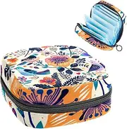 Period Bag,Sanitary Napkin Storage Bag,Vintage Flowers and Birds,Tampon Bag for Purse