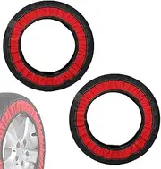 Traction Car Device Tyre Chains Socks - Tyre Socks for Car, Snow Tyre Socks, 2 x Car Tyre Chain Device, Grip Snow Chain Alternative Traction Device for , Caravans, SUVs