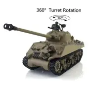 Henglong 1/16 7.0 Plastic M4A3 Sherman RTR BB IR RC Tank Model 3898 360°Rotate