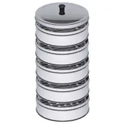 SOGA 5 Tier 22cm Stainless Steel Steamers With Lid Work inside of Basket Pot Steamers