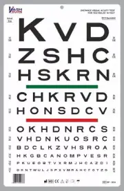 Snellen Visual Acuity Eye Chart For 10 Feet 14 X 9 Inches
