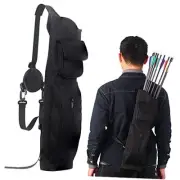 Archery Back Arrow Quiver Arrow Holder, Shoulder Hanged Adjustable Quiver Black