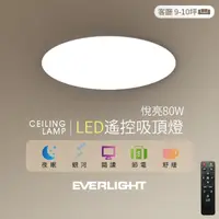 在飛比找momo購物網優惠-【Everlight 億光】買一送一 悅亮80W LED遙控