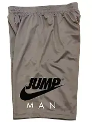 Nike Shorts Boy XL 13-15YRS Grey Jump Man Air Jordan Athletic Pull On Basketball