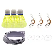 Acunny Portable Badminton Trainer, Automatic Rebound Badminton - Suspending Badminton Practice Aid - Rebounder Kit Sports Toys, Single Player Training Equipment for Beginner Exercise
