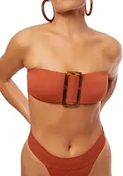 [WEWOREWHAT] Women's Buckle Bandeau Top