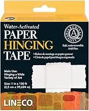 Lineco Water-Activated Gummed Frame/Hinging Tape, 1-Inch x 130-Feet (ANL5330751)
