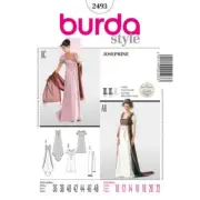 COSTUME SEWING PATTERN Burda 2493 Josephine Empire Puff Sleeves History Dress