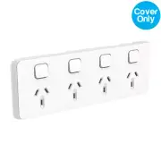Clipsal Iconic Quad Powerpoint 10A Skin Vivid White | 3015/4C-VW