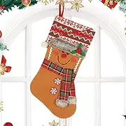 Christmas Socks Present Bag | Christmas D?cor Reusable Christmas Stockings,Festive Supplies Present Bag for Home Offices School