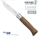 OPINEL 法國 不銹鋼折刀胡桃木炳 NO.8 長8.5cm 不鏽鋼折刀 露營 野炊 OPI 002022 綠野山房