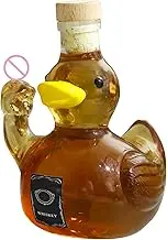 Duck Decanter, Statue Wine Bottle, 4.72x5.71 Inch Functional & Stylish Organizer, Glass Carafe Decoration Ducks Statues for Bar, Men, Women, Whiskey Lovers, Family Cabinet Display