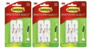 Command Small Wire Hooks 4/Pkg White 4 Hooks & 5 Strips 3 Pack Bundle