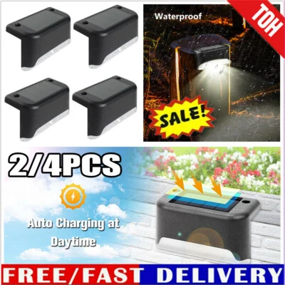 Solar LED Deck Night Lights Garden Patio Pathway Stairs Step Fence Lamp WZ