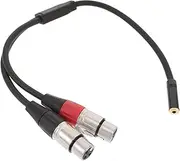 KAILIKETIY XLR Splitter Cable Pin Y Shaped Design Female to Male High Fidelity Microphone Audio Adaptor Compatible with Various Audio Equipment for Dual Device Connectivity