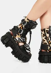 [New Rock] Animal Tank M-BioS107B-S1 Platform Boots