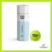 WILSON Triniti Tennis Balls - 100% Recyclable Case, Yellow, 4 Ball x 2 tubs