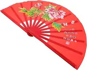 [BESPORTBLE] Kung Fu Fan Pendant Necklaces Fashion Hand Fan Chinese Dance Hand Fan Elegant Garters Plush Bag Handbags Styling Nail Lamp Boot Garters Cartoon Nail Lamp Printed Hand Fan Red Cloth