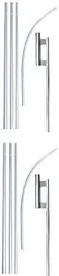 Swooper Flutter Flag Hardware-TWO 4 Piece Pole Kits with Ground Spikes