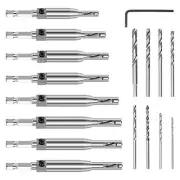 17Pcs Hinge Tapper Core Drill Bit Steel Self Centering Drill Bit Quick Change
