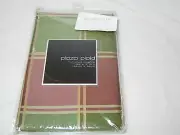 Softline Home Plaza Plaid Lines Window Valance Pale Red/Green Gold 52x15 NIP