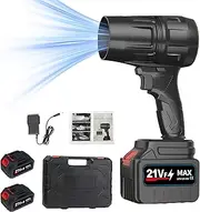 Electric Compressed Air Duster, Turbo Blower with 2 Batteries and Charger, Handheld Car Force Blower, Portable Compressed Air Duster for Outdoor House Cleaning, Dust, Leaves, Snow