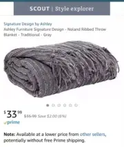 Nolan Ribbed Throw Blanket. I have two of these. Let me know if you need both