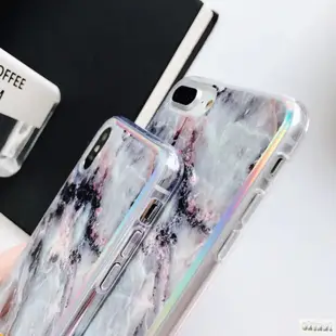 【潮殼】iPhoneX i8 i7 i6 i6s Plus 手機殼 ins鐳射大理石紋 時尚 全包軟殼