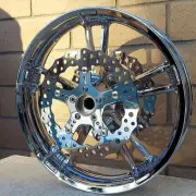 Arlen Ness Polish 11.8 Dual Front Jag Floating Disc Rotors 5 Spoke Freewheeler