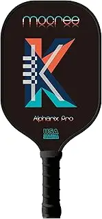 MOCREE 2025 Alpharix Pro USAPA Approved Pickleball Paddle – T700 Carbon Fiber with Power and Big Spin |Mid Weight Paddle for Intermmediate or Big Hands | Unique Initial Design