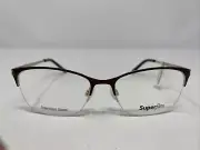 Superflex SF-547 M102 55-17-140 Brown Gold Half Rim Eyeglasses Frame PR10