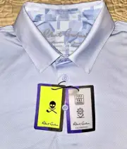 NEW ROBERT GRAHAM-MENS SMALL, ALASTOR PERFORMANCELONG-SLEEVE UVPOLO-MSRP$168