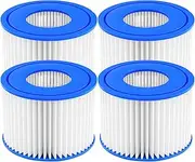 [Nephelolux] Pool Type VI Filter, Replacement Whirlpool Filter Cartridges Accessories for Best-Way, Lay-Z-Spa, Swimming Pool, Coleman SaluSpa, Palm Springs (4 Filters)